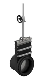 PL-GATEVALVE-SPINDLE - DUPLEX - WITH HAND WHEEL - DIN-FLANGE ON 1 SIDE