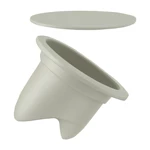 PP VENTILATIONS RENGØRINGSSADDEL M/ FLANGE - GRÅ RAL 7032