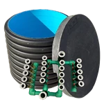 COMPLETE PP-R GEOTHERMAL MANIFOLD WITH FLOW METER, 10 X 40 / 1 X 50 WELDED AS A U IN A Ø1000 WELL