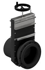 PL-GATEVALVE-SPINDLE - AISI316 - WITH HAND WHEEL : POSITION INDICATOR - DIN-FLANGE ON 1 SIDE