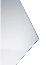 PVC-GLAS PLADE, TRANSPARENT RAL 9950. (2,75 KG) - EXSTRUDERET TOSIDET FOLIE