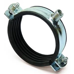 20 MM GALV. PIPE CLIP WITH RUBBER (20-23 MM), 2 SCREW, M8