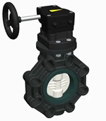CEPEX PVDF (XTM) BUTTERFLY VENTIL M/GEAR (66748), EPDM