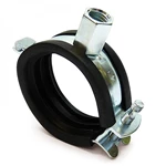 GALV. PIPE CLIP WITH RUBBER (15-19 MM), 1 SCREW, M8/M10