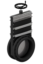 PL-GATEVALVE-SPINDLE - AISI316 - WITH HAND WHEEL - DOUBLE DIN-FLANGE