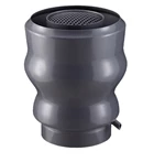 PVC VENTILATIONS JETHÆTTE M/ REGNUDSKILLER - GRÅ RAL 7011