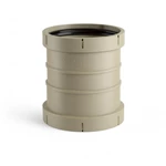 PP VENTILATIONS DOBBELTMUFFE M/IN.MF. - GRÅ RAL 7032