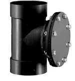 PPs-EL VENTILATIONS RENGØRINGSADGANG M/ FLANGE - SORT