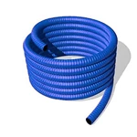 BLÅ/HVID KORRUGERET AIRFLEX SLANGE, 50 M