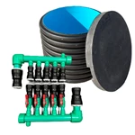 KOMPLET PP-R JORDVARME SÆT, 5 X 40 / 1 X 40   MED 800 BRØND, KEGLE OG 840 MM LÅG