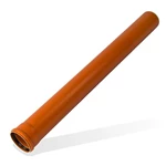 PVC SEWAGE PIPE, 0,5 M - FIXED RUBBER RING / 1-LAYER, SN8