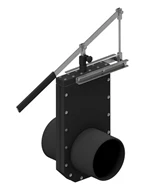 PL-GATEVALVE-P - AISI316 - 2 BAR - WITH PULL REDUCER AND POSITION LOCK