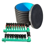 KOMPLET PP-R JORDVARME SÆT, 9 X 40 / 1 X 50  MED 1000 BRØND, KEGLE OG 840 MM LÅG