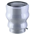 PPs VENTILATIONS JETHÆTTE M/ REGNUDSKILLER - GRÅ RAL 7037