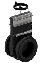 PL-GATEVALVE-SPINDLE - AISI316 - WITH HAND WHEEL : POSITION INDICATOR - DOUBLE DIN-FLANGE