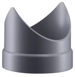 PVC VENTILATIONS SADDEL M/MUFFE - KORT MODEL - GRÅ RAL 7011