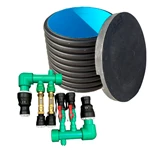 KOMPLET PP-R JORDVARME SÆT MED FLOWMÅLER 2 X 40 / 1 X 40  MED 500 MM BRØND OG 425 LÅG