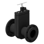 PL-GATEVALVE-P - AISI316 - MED POSITIONLÅS - 2 BAR - DOBBELT DIN-FLANGE