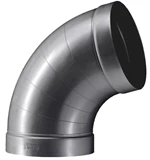 PVC VENTILATIONSBØJNING - GRÅ RAL 7011