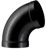 PE VENTILATIONSBØJNING - SORT
