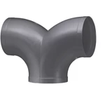 PVC VENTILATIONS Y-STYKKE - GRÅ RAL 7011