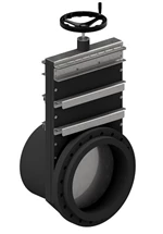 PL-GATEVALVE-SPINDLE - AISI316 - WITH HAND WHEEL - ENSIDET DIN-FLANGE