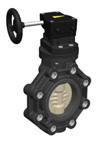 CEPEX PP-H (XTM) LUG BUTTERFLY VENTIL M/ GEAR (68967), EPDM