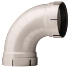 PP VENTILATIONSBØJNING M/IN.MF. - GRÅ RAL 7032