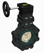 1(50 MM) CEPEX PP-H (XTM) BUTTERFLY VENTIL M/GEAR (66742), EPDM