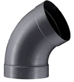 PVC VENTILATIONSBØJNING - GRÅ RAL 7011